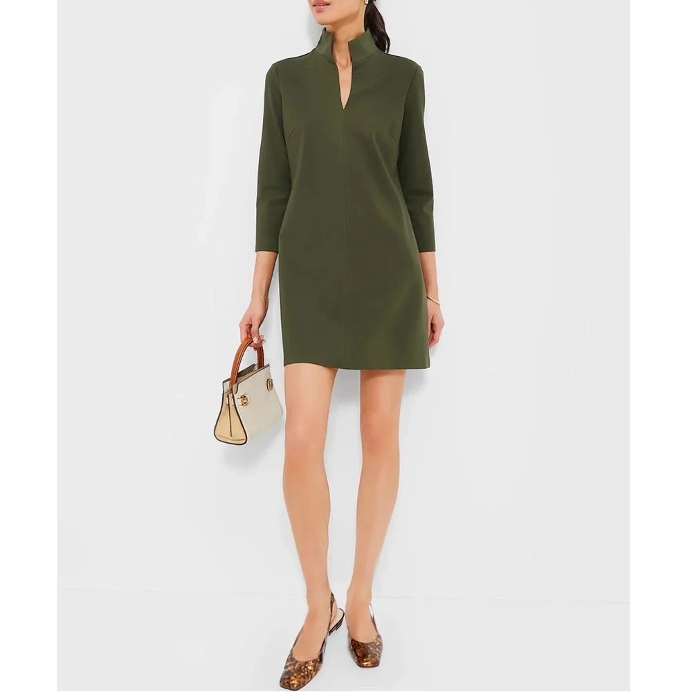 TUCKERNUCK Olive Green Ponte Clifton Dress - Picture 2 of 13